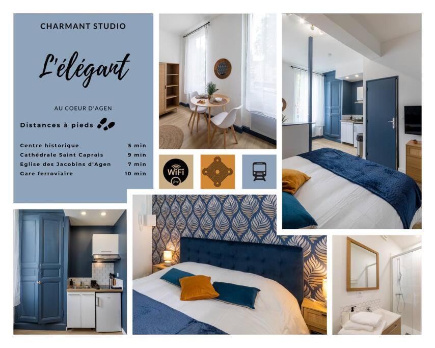 L'Elegant, Charmant Studio Hyper Centre Gare 800M Ажен Экстерьер фото